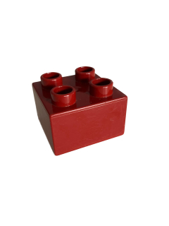 Lego Duplo kostka červenohnědá 2x2